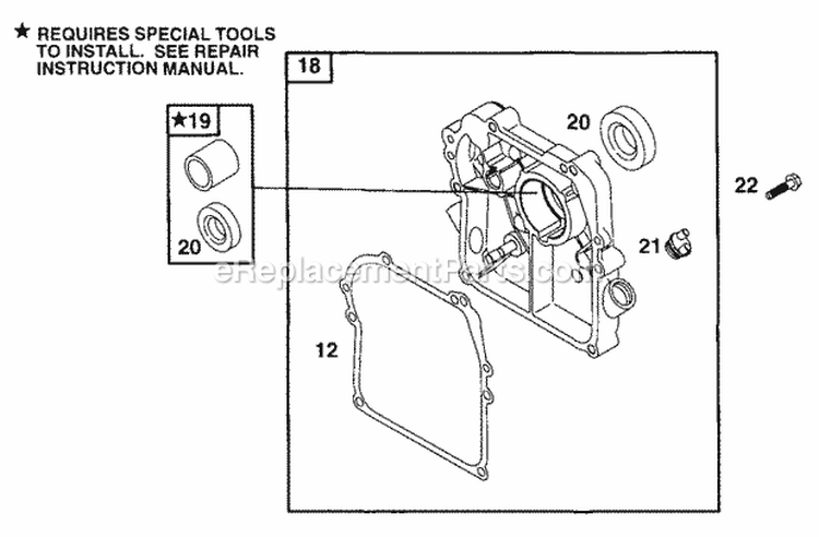 Sump Diagram and Parts List for 090202-0104-01  Briggs and Stratton Engine